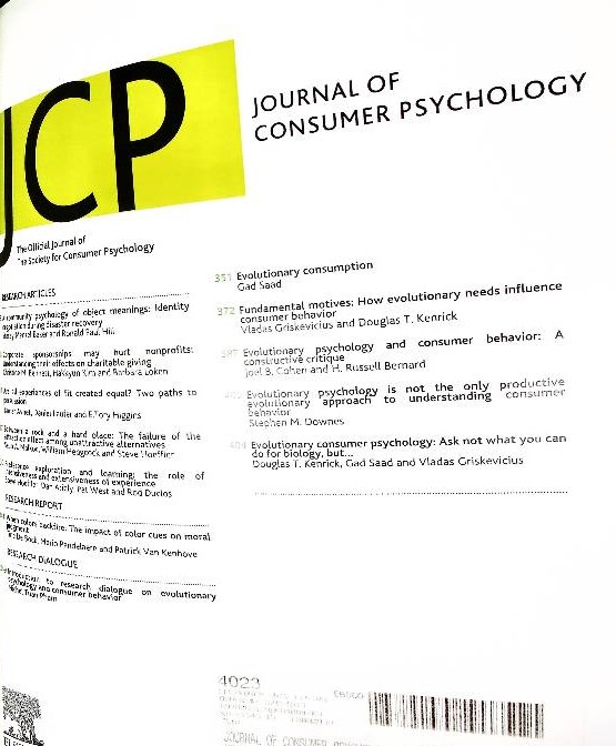 Journal of Consumer Psychology : the official journal of the Society for Consumer Psychology