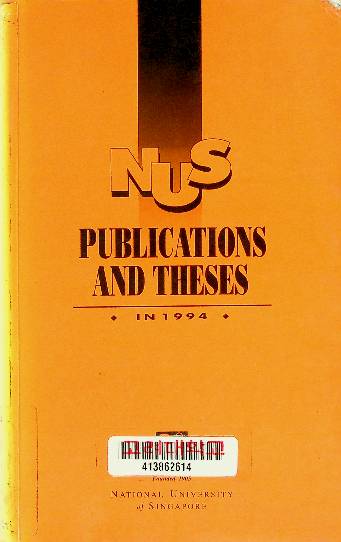 Publications and theses