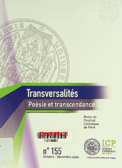 Transversalités : revue de l'institut catholique de Paris