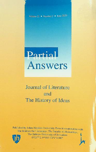 Partial answers : journal of literature and the history of ideas