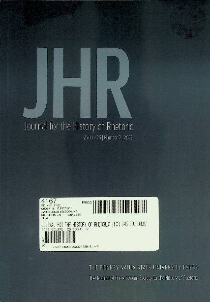 Advances in the history of rhetoric
